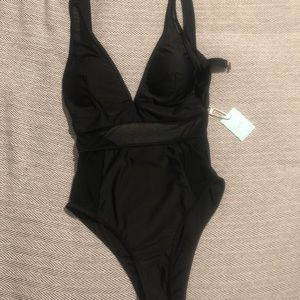 Cupshe Black one piece sexy bathing suit size large